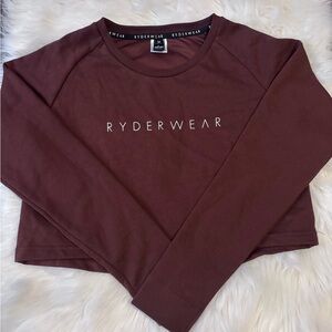 Ryderwear Women's crop  burgundy  sweater